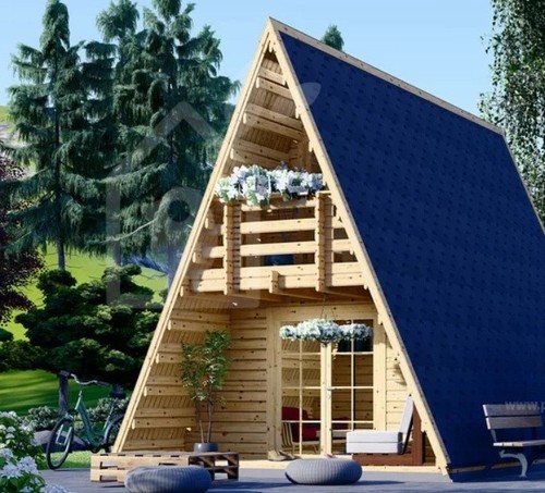 Casa legno con bagno - in,