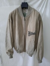 Unlimited giubotto giubbotto jacket bomber pelle leader 90s uomo men tg L beige
