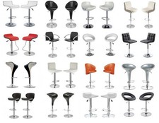 COPPIA 2 SGABELLI ECOPELLE ALTO SEDIE SGABELLO BAR ACCIAIO POLTRONA UFFICIO ITA