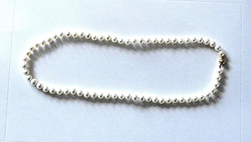 Echte zuchtperlkette mit - zuchtperlkette, 585/-