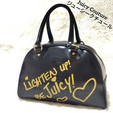 Borsa Boston JUICY COUTURE in pelle nera vintage Y2K stile retrò con manico