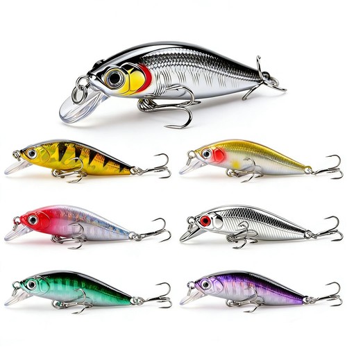 7pcs esche pesca minnow - da,