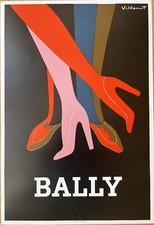 VILLEMOT  - poster pubblicitario-BALLY SHOES-BID NOW! OFFRI ORA!