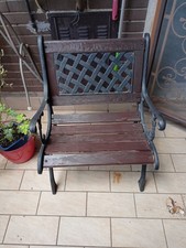 panchina da giardino In Legno e Ferro Battuto..