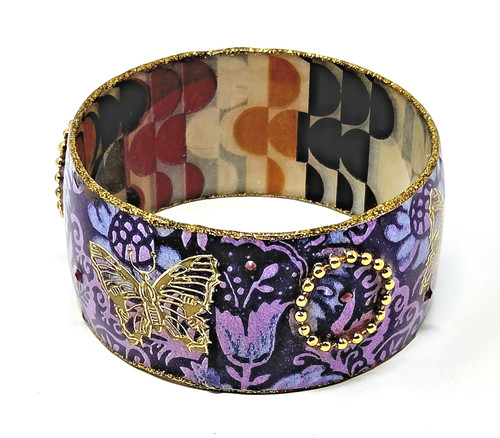 Bracciale largo firmato iris - bracciale,