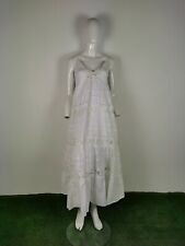 POSITANO VESTITO  VESTITINO ABITO LUNGO TAGLIA S M PIZZO SAN GALLO COLORE BIANCO