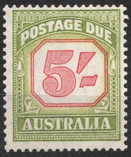 SgD131 1953 5s AUSTRALIA affrancatura dovuta anni 50 - piccola corona e C di A multiplo