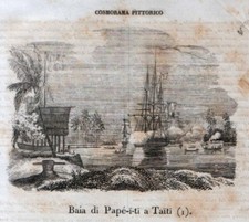 Stampa antica Baia di PAPEETE