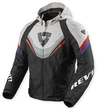 Giacca moto Revit Quantum 3 h2o light grey red blu jacket sport touring winter
