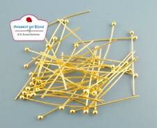 Chiodini Piatti Occhiello Spillo testa Sfera Dorati Oro Creazioni (R9)