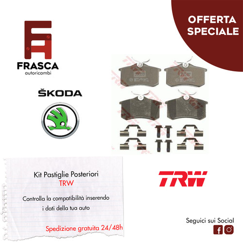 Pastiglie freno posteriori trw - freno,