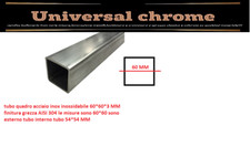 tubo quadro acciaio inox