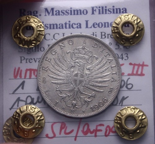 Veiii lira argento 1906 - veiii,