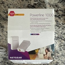 Netgear PL1000 Powerline 1000 Mbps di rete WiFi in bianco. Viene fornito con (1) adattatore