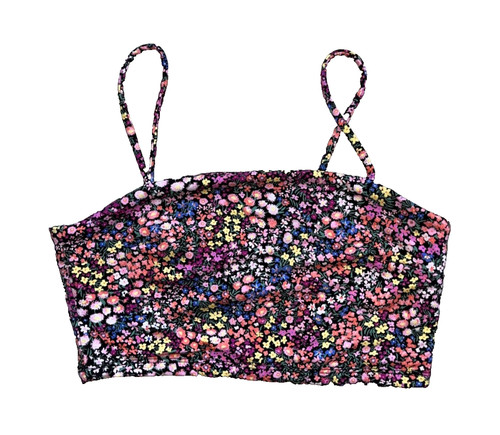 Canotta nera floreale - h&m,