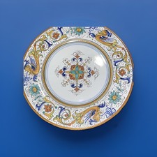 Piatto vintage ceramica Raffaellesco 11” dipinto a mano Italia floreale