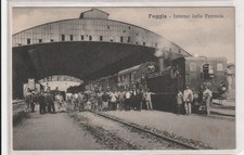 FOGGIA4 - INTERNO DELLA FERROVIA CON TRENO A VAPORE-MOLTO BELLA-V.1909-PF