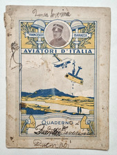 Quaderno Fascismo Francesco Baracca Aviatori d'Italia Scuola Educazione Fascista