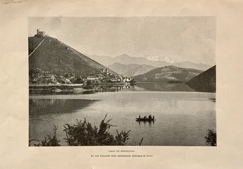 Stampa antica umbria lago - stampa,