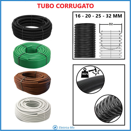 Tubo corrugato 32 mm - 25,