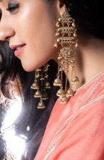 Orecchini Kundan Jhumki perle