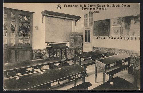 Cpa roubaix pensionnat la - roubaix,,