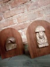 3 Fermalibri in noce con Fregio  oro foglia!