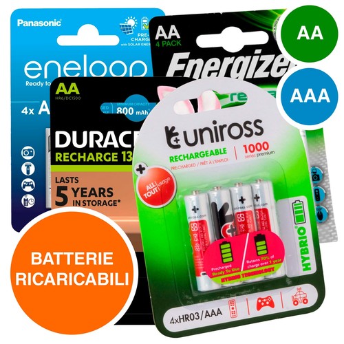 Batterie ricaricabili duracell - batterie,