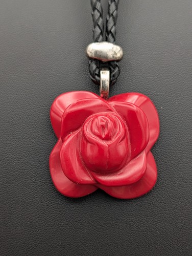 Large genuine carved - red, coral