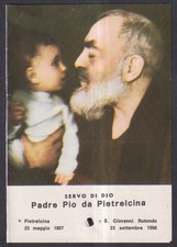 Holy card relic del Padre Pio