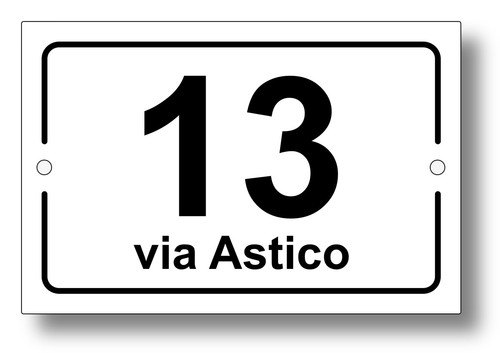 Numero civico laminato - civico,