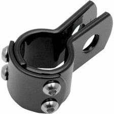 Supporto morsetto fari in acciaio da 22 mm. Staffa faretti moto custom nero