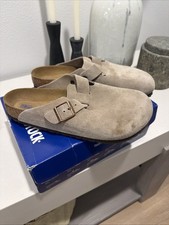 Sandali uomo Birkenstock Boston BS pelle scamosciata (taupe) 560771 taglia 10 (43)