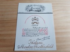 étiquette vin Chateau Mouton
