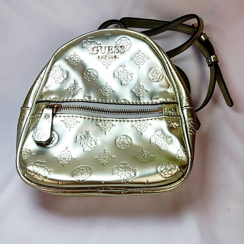 Guess purse backpack gold - guess,