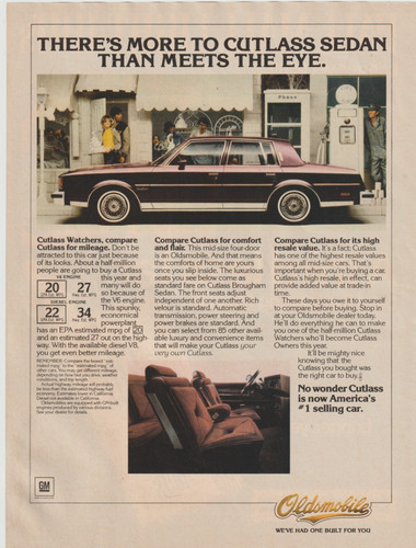 Pubblicità epoca oldsmobile - d'epoca,