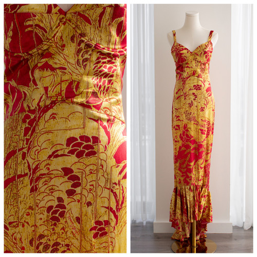 Maxi abito just cavalli - just, rosso