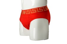 Versace Men's Red/Gold Border