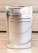Accendino ST Dupont maxijet chrome vibration colore argento elegante tradition