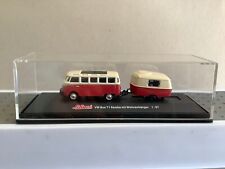 ✅Schuco 45 21690 00 1:87 VW Bus T1 Samba con Roulotte Eriba (EX223-10R4/5/2)