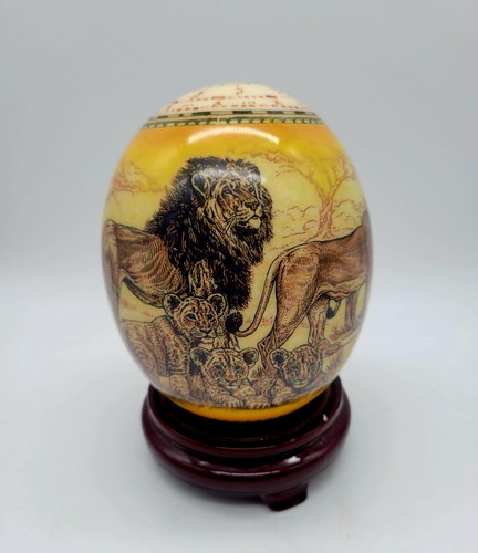 Decoupage uovo struzzo - decoupage, di