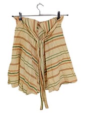 ZARA Abito Donna Beige Righe Monospalla Casual (INT S)