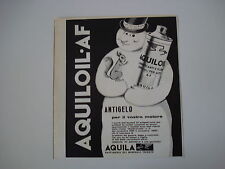advertising Pubblicità 1961 AQUILOIL AF AQUILA PETROLI