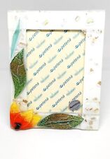 Cornice vetro Murano girasole portafoto a mosaico colori Made in Italy 13x9,5