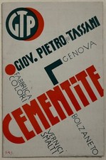 GENOVA BOLZANETO DEPLIANT STILE FUTURISTA GPT FABBRICA COLORI VERNICI SMALTI