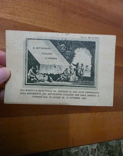 Cartolina 1929 esposizione - cartolina,