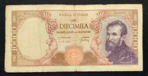 10000 lire michelangelo - 10000,