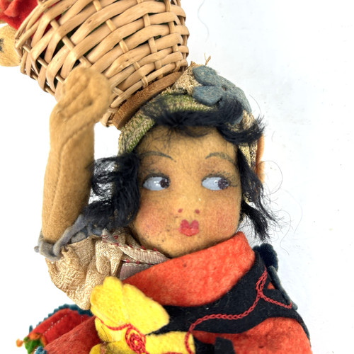 Vtg joao perotti felt doll - felt, 9"