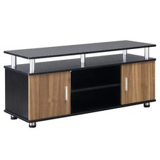 DecHome Mobile Porta TV Fino a 55" con Armadietti e Ripiani in Legno 120x40x52cm