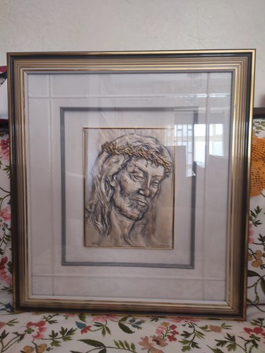 Cornice con quadro - , argento